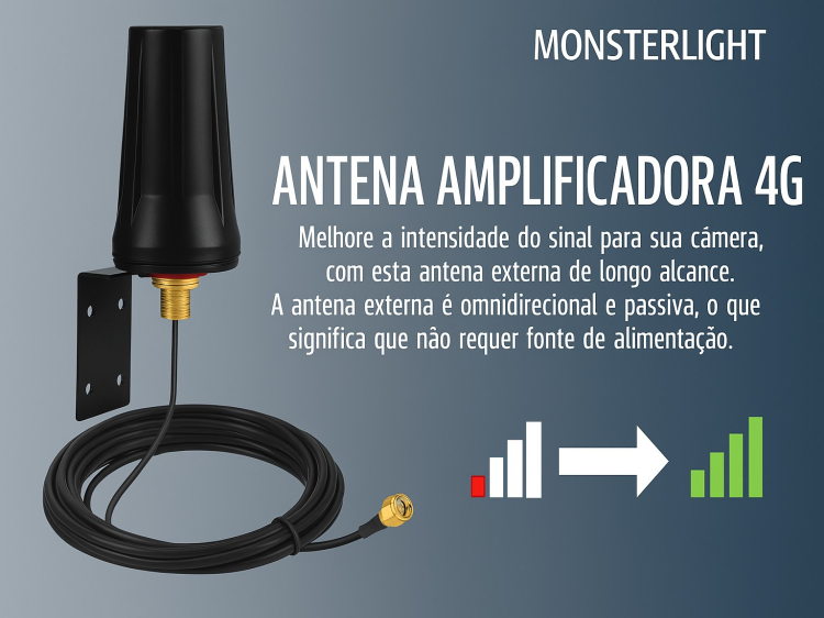 Antena para câmera longo alcance 