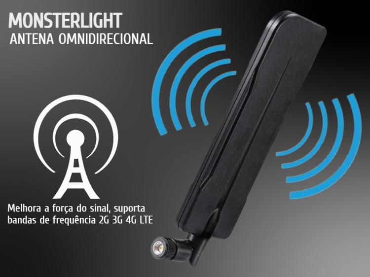 Antena omnidirecional para câmeras 2G 3G 4G LTE