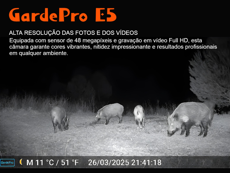 Câmera caça ou vigilância GardePro A5 grava fotos e vídeos 48MP 