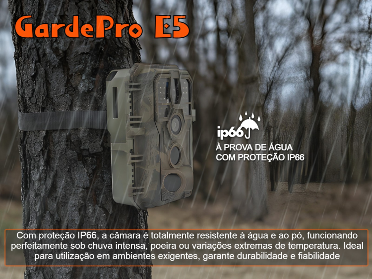 Câmera caça ou vigilância GardePro A5 grava fotos e vídeos 48MP 