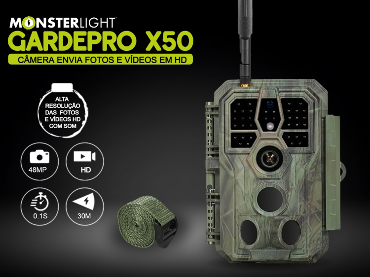 Câmera GardePro X50 LTE com aplicação para telemóvel