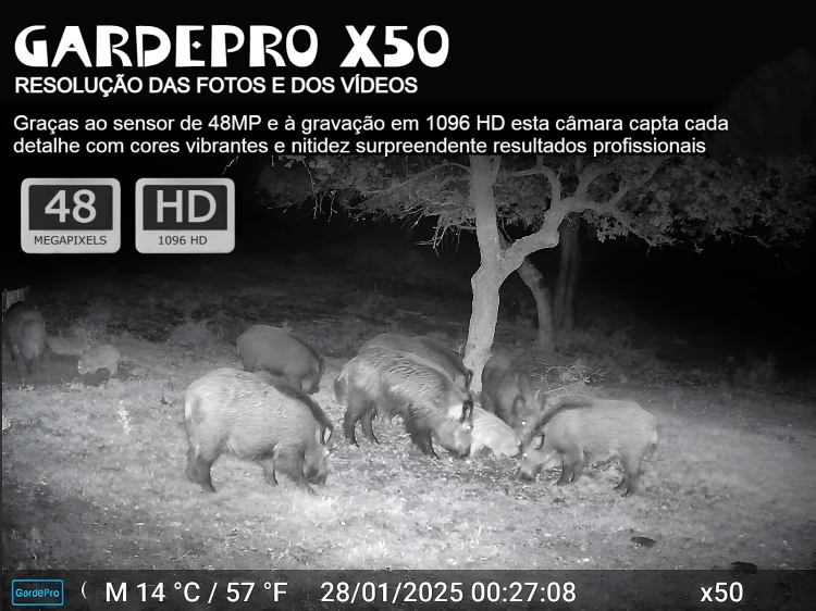 Câmera GardePro X50 LTE com aplicação para telemóvel 