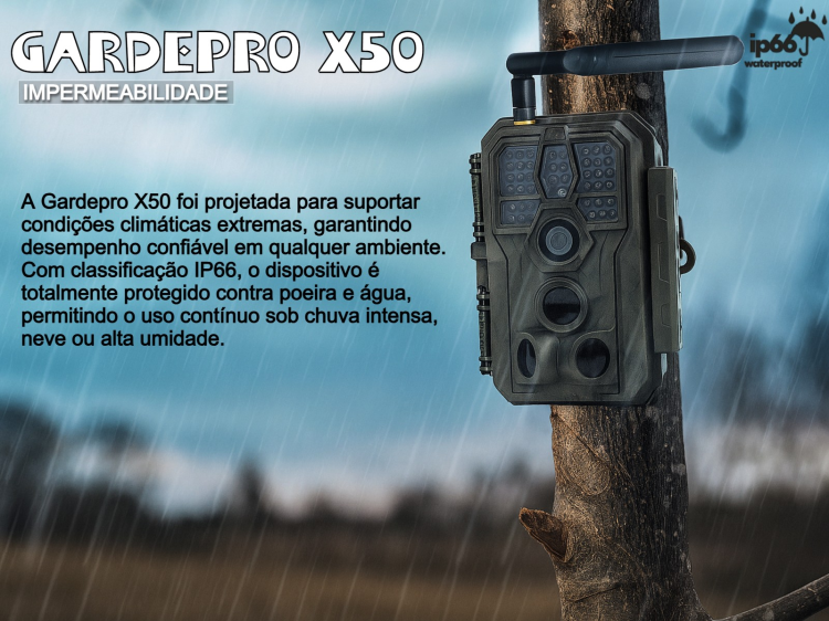 Câmera GardePro X50 LTE com aplicação para telemóvel 