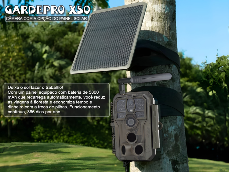 Câmera GardePro X50 LTE com aplicação para telemóvel 