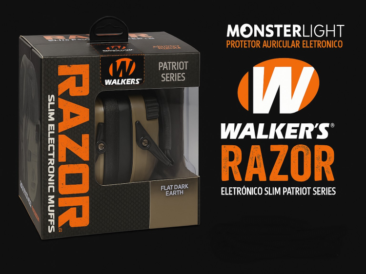 Protetor auricular eletrónico Walkers Razor Patriot Series 