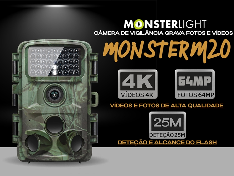 Câmera de caça ou vigilância Monster M20 4K