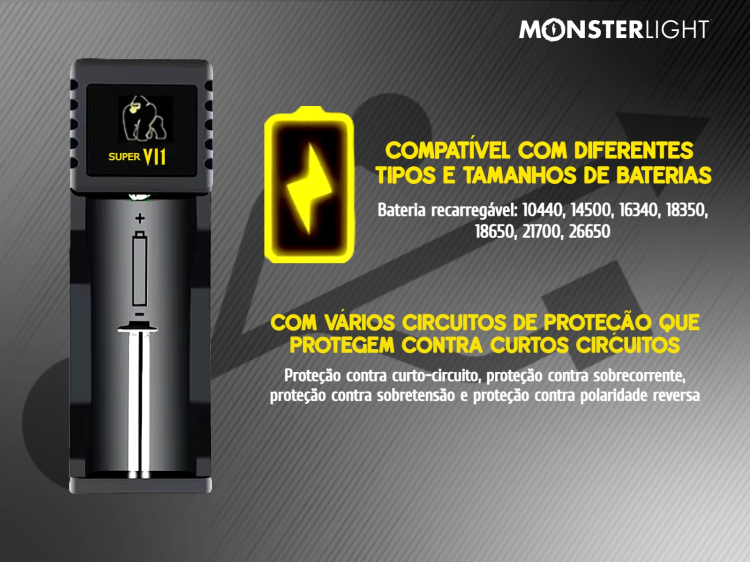 Carregador baterias VI1 simples inteligente 