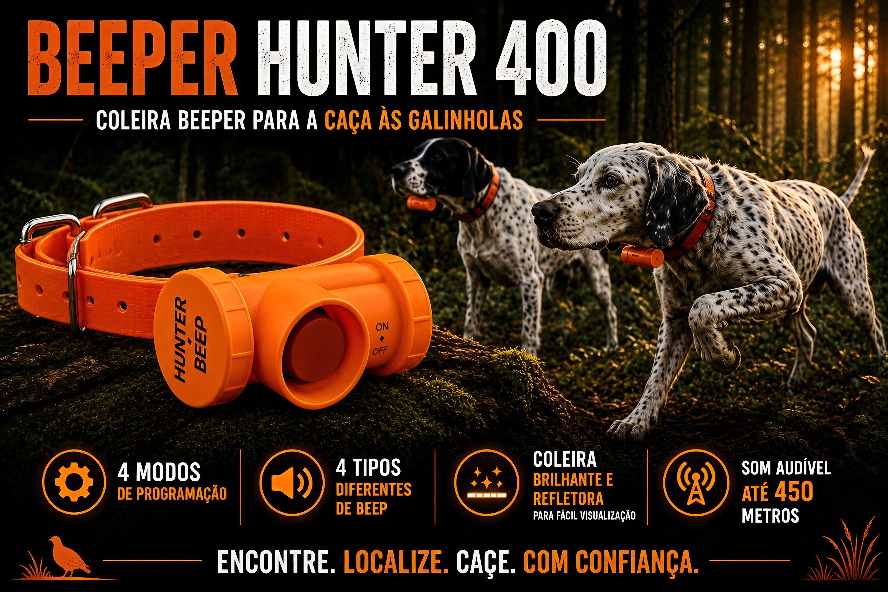 Coleira beeper caça as galinholas com bateria recarregável 