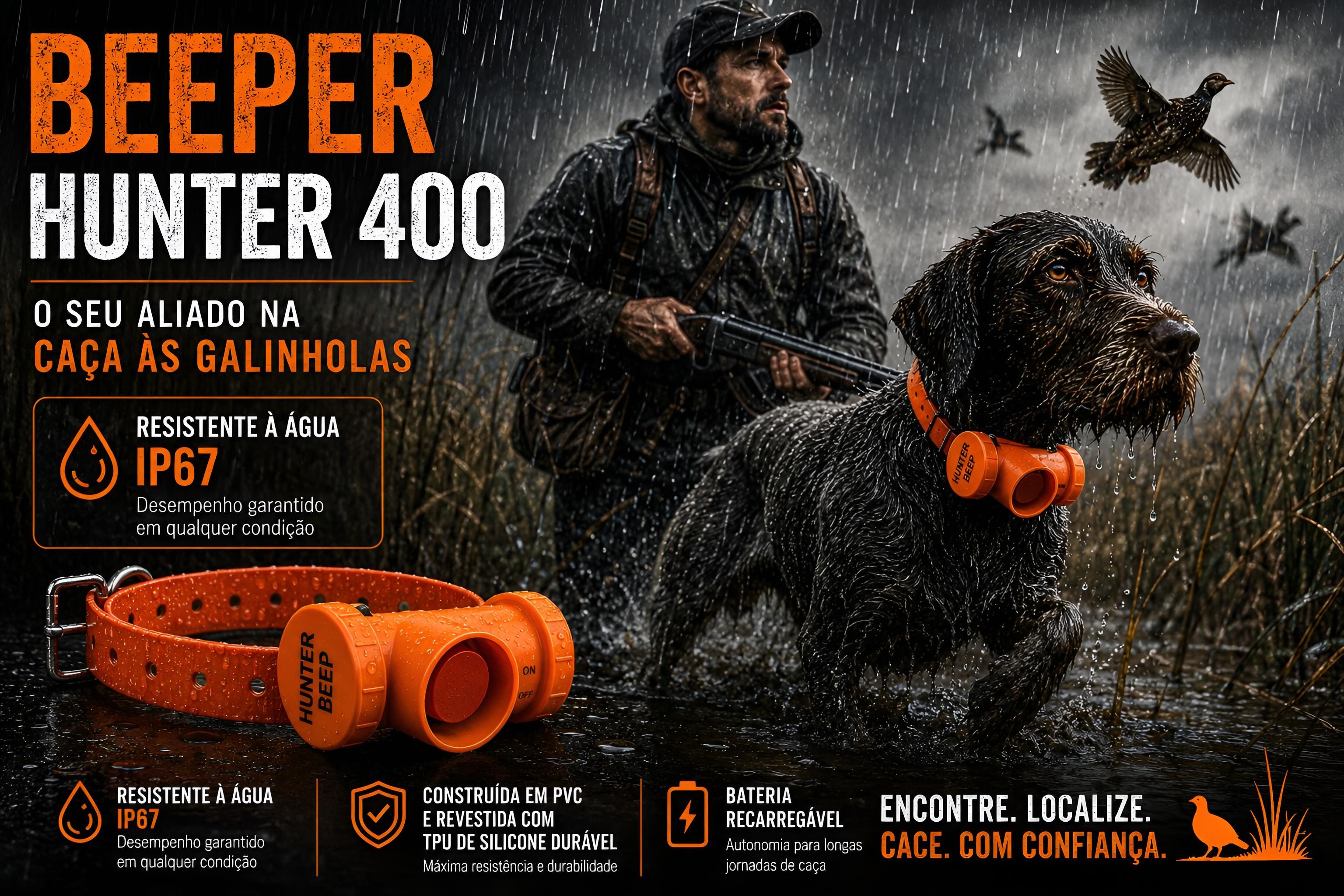Coleira beeper caça as galinholas com bateria recarregável 