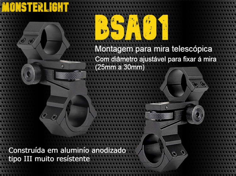 Montagem para iluminador com afinação na vertical e horizontal