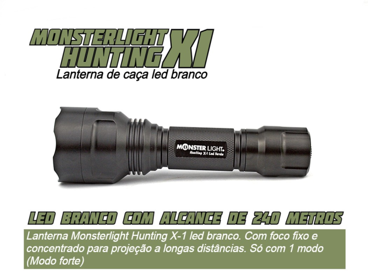 Kit lanterna para esperas Hunting X-1 led branco 