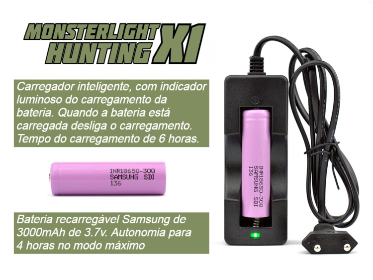 Kit lanterna para esperas Hunting X-1 led branco 