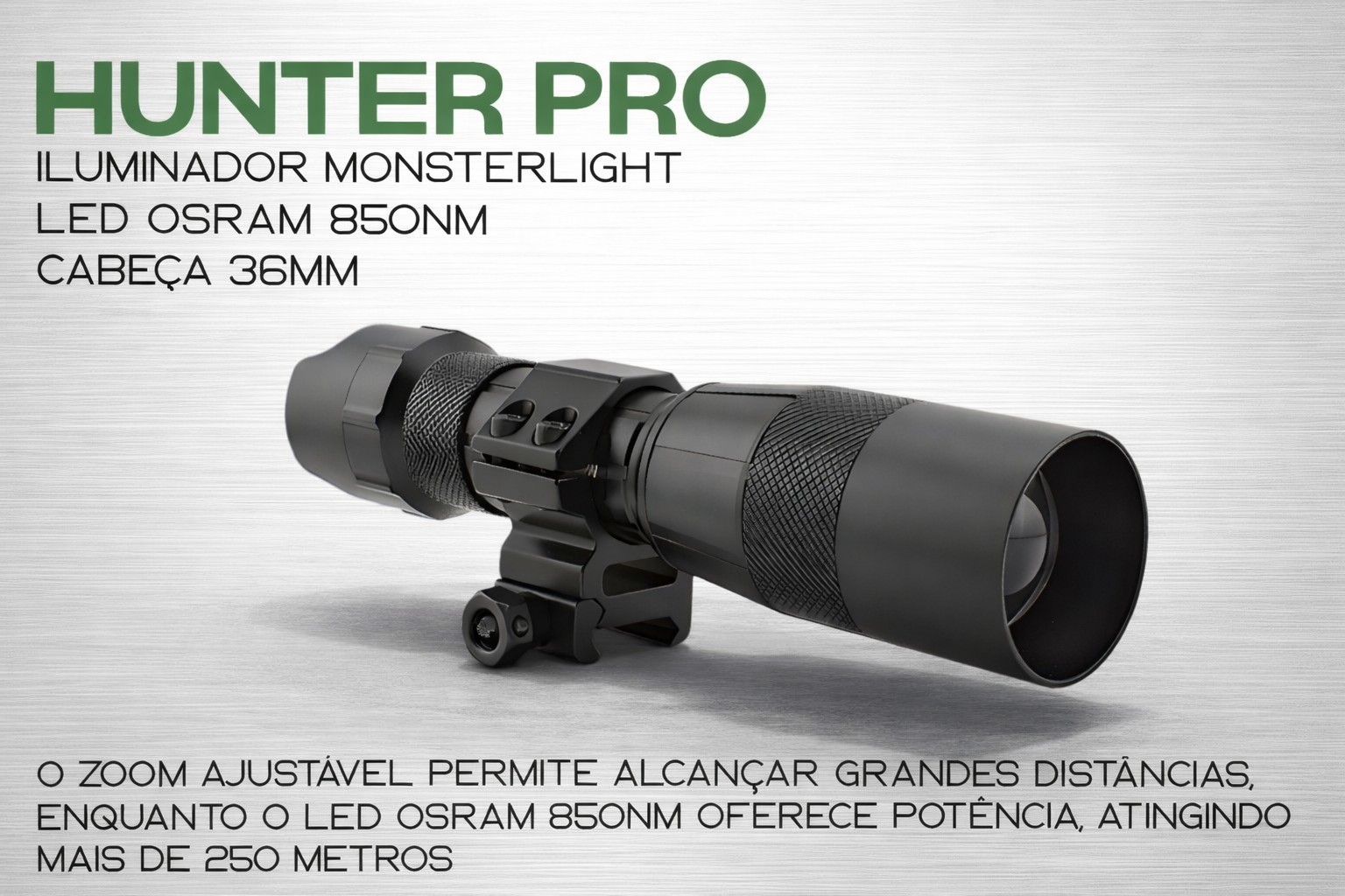 ILuminador Monsterlight 850nm Hunter Pro com potenciómetro