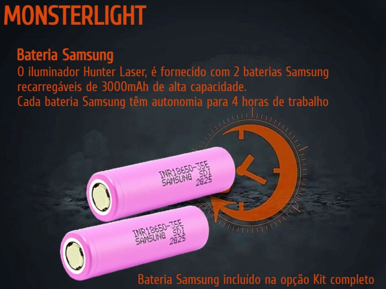 Iluminador MonsterLight ir-850 Hunter Laser com potenciómetro 