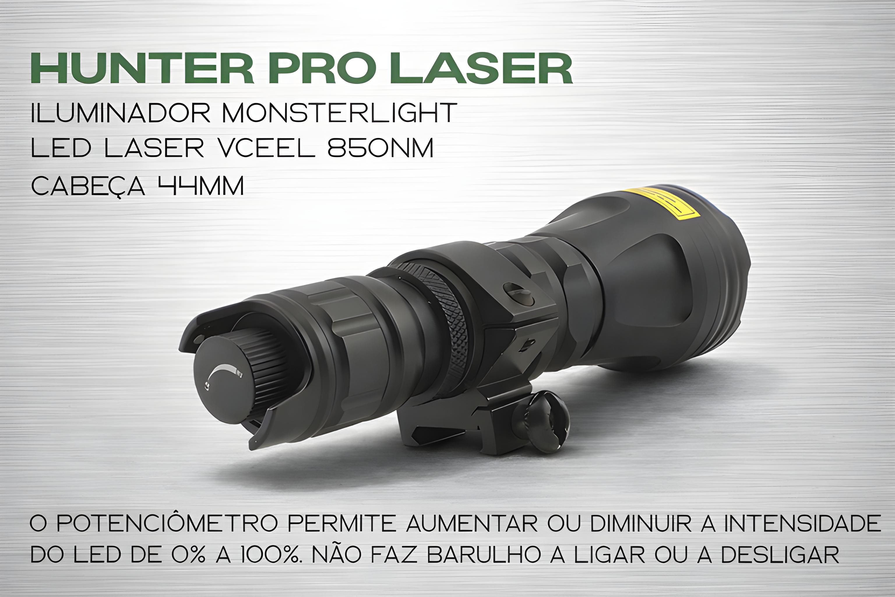 Iluminador MonsterLight 850nm Hunter Laser com potenciómetro