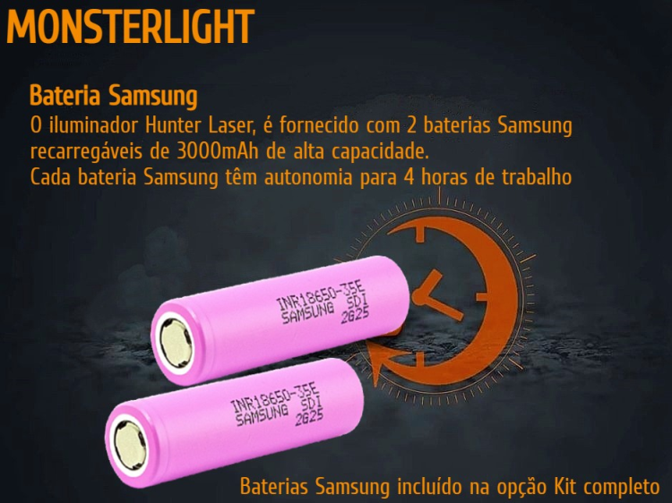 Iluminador MonsterLight IR-940 Hunter Laser com potenciómetro 
