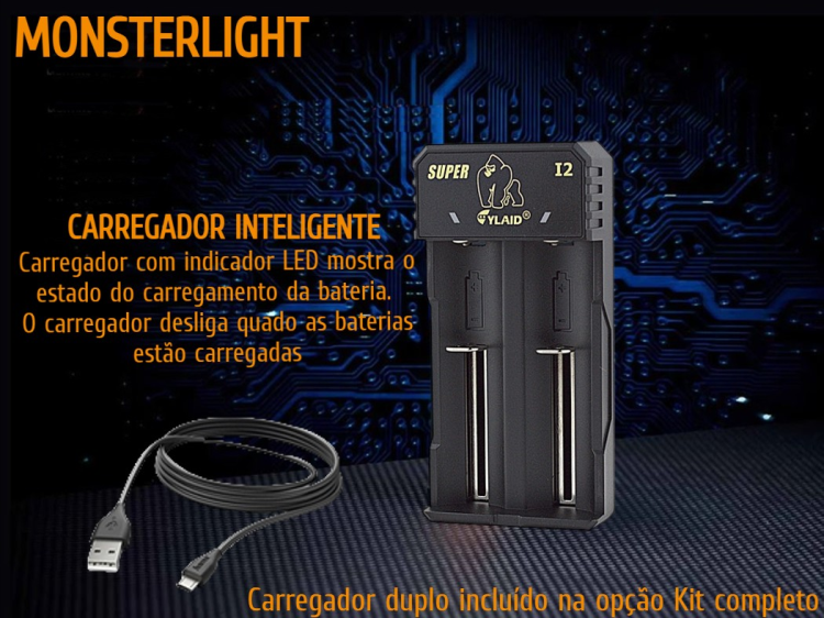 Iluminador MonsterLight IR-940 Hunter Laser com potenciómetro 