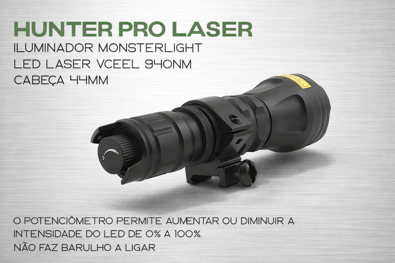 Iluminador MonsterLight IR-940 Hunter Laser com potenciómetro