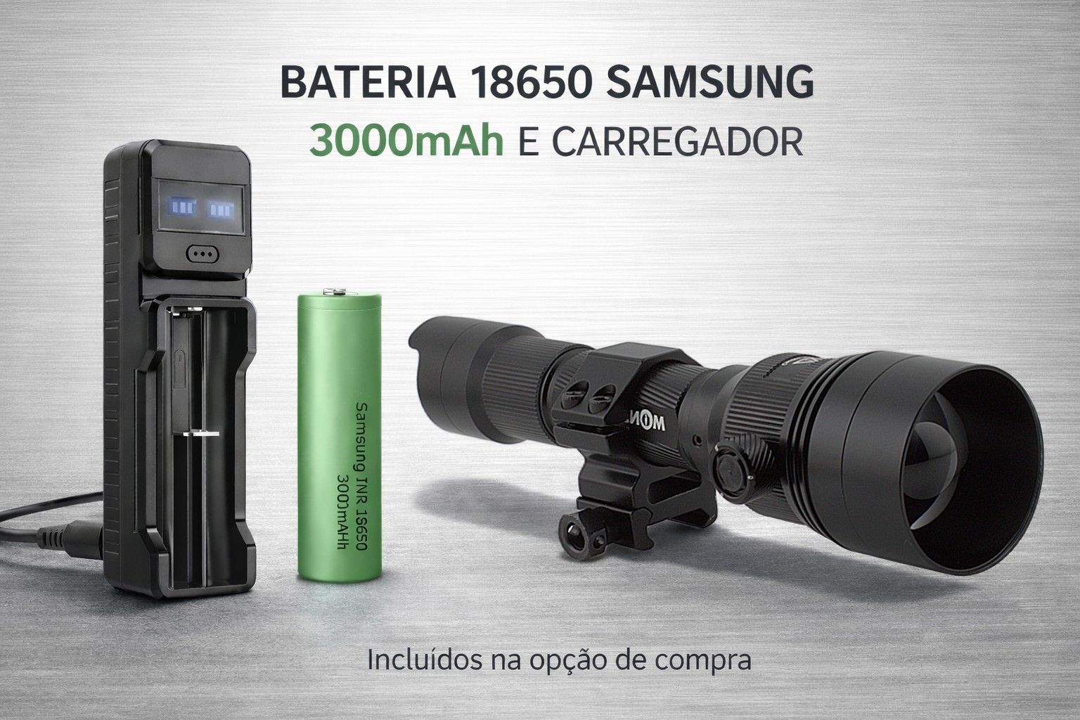 Iluminador MonsterLight Super Hunter com 3 LEDS 810nm 850nm e 940nm com potenciómetro 