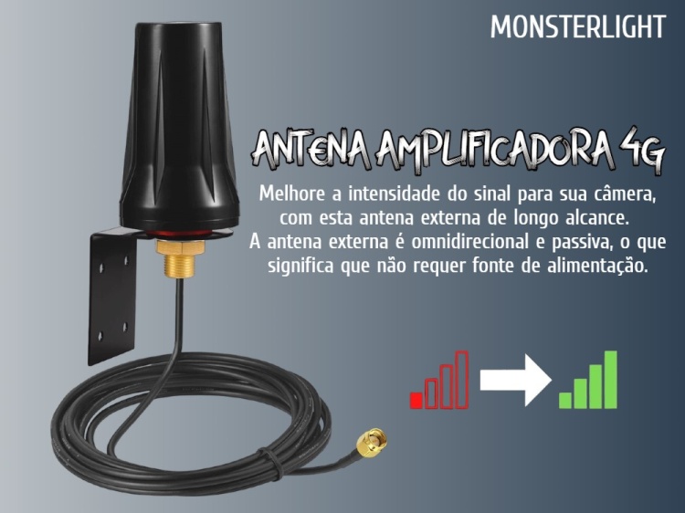 Antena para câmera longo alcance 