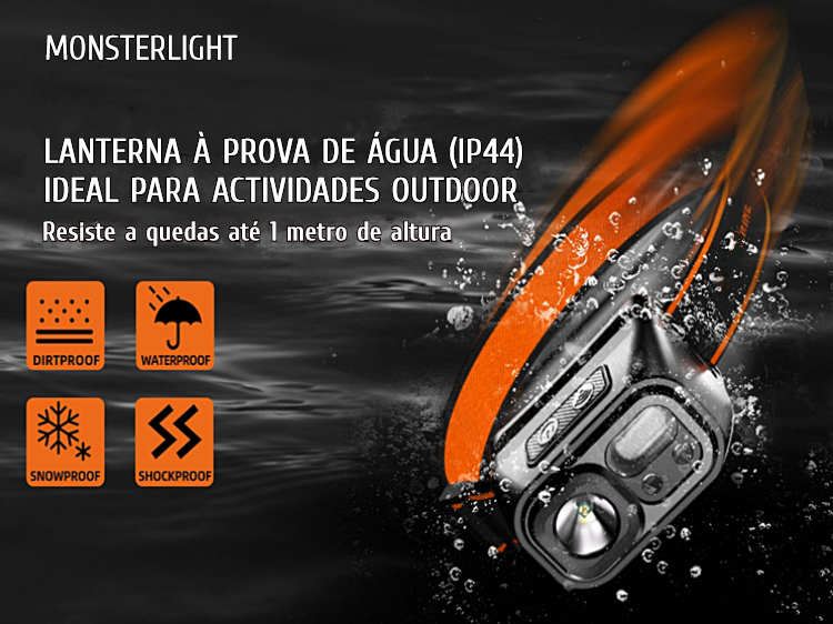Lanterna Monsterlight HL23 com sensor de movimento 