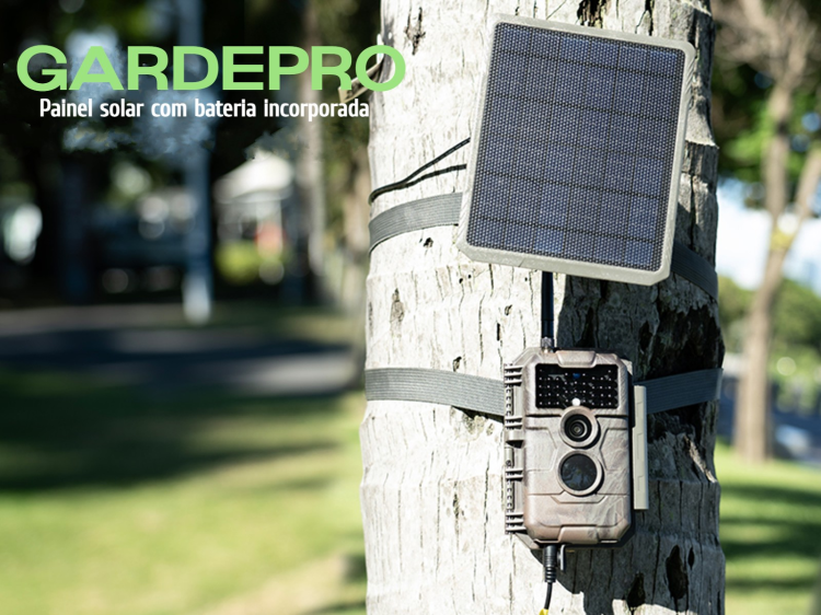 Painel solar GardePro com bateria interna de 5200mAh 