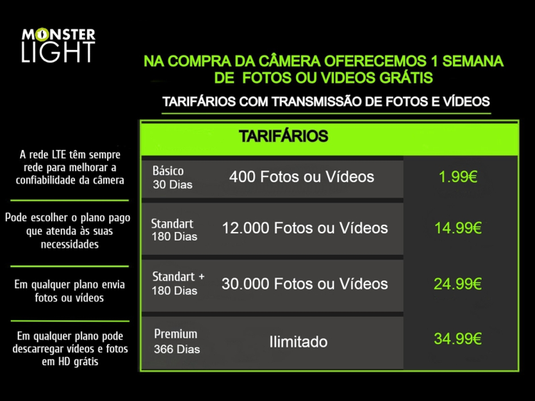 Câmera GardePro X50 LTE com aplicação para telemóvel 