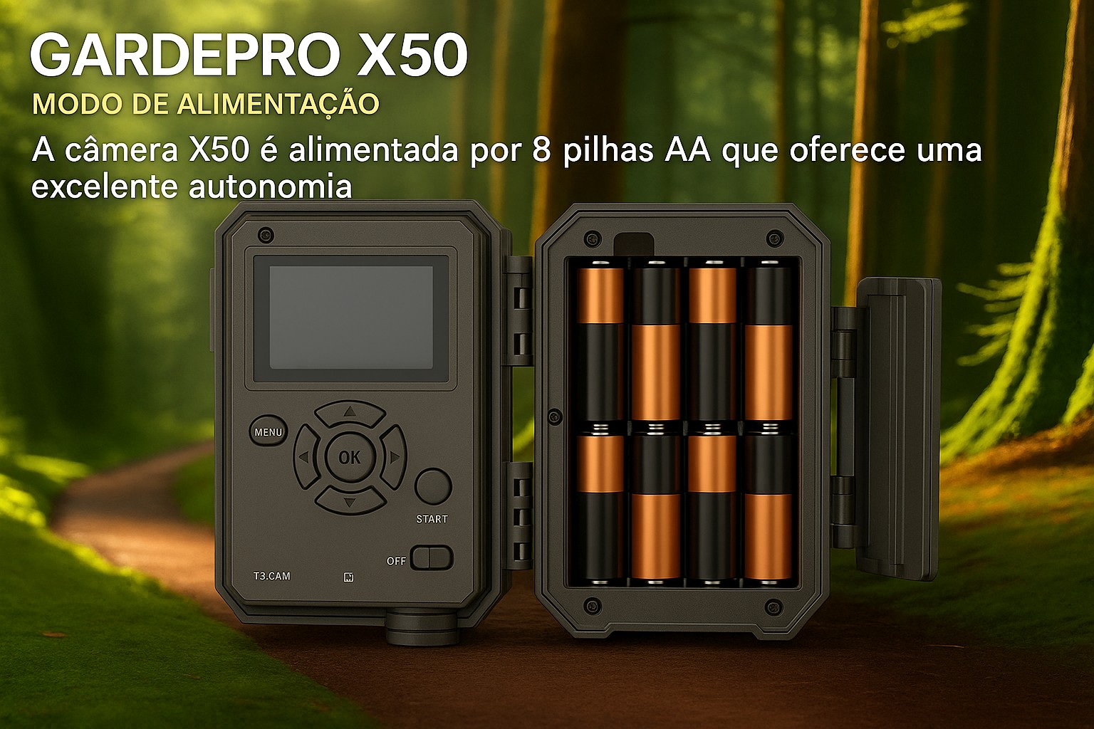 Câmera GardePro X50 LTE com aplicação para telemóvel