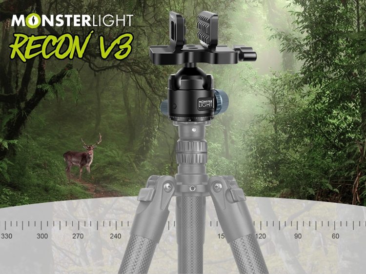 Suporte de tripé Monsterlight Recon V3 com bola esférica 