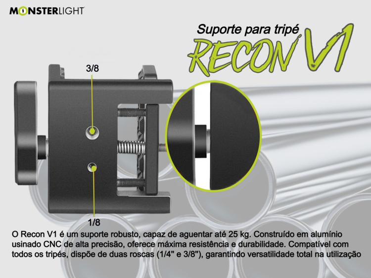Suporte de tripé Monsterlight Recon V1 