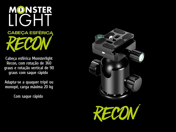 Cabeça esférica para tripé Monsterlight Recon