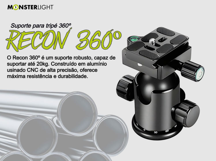 Cabeça esférica para tripé Monsterlight Recon 