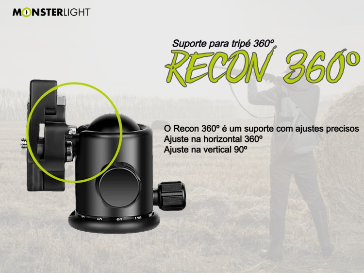 Cabeça esférica para tripé Monsterlight Recon 
