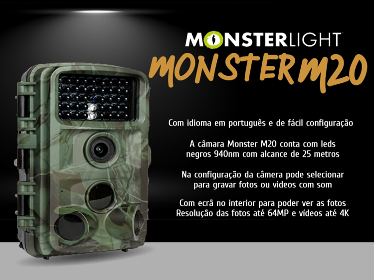 Câmera de caça ou vigilância Monster M20 4K