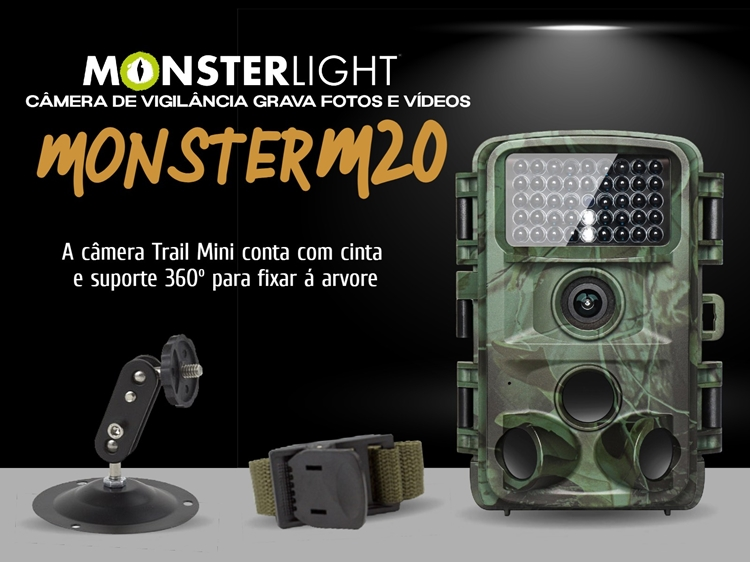 Câmera de caça ou vigilância Monster M20 4K 