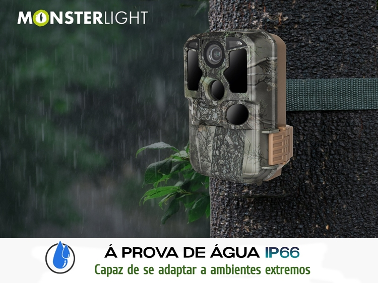 Câmera vigilância Monster M60 84MP WiFi Bluetooth 8K 