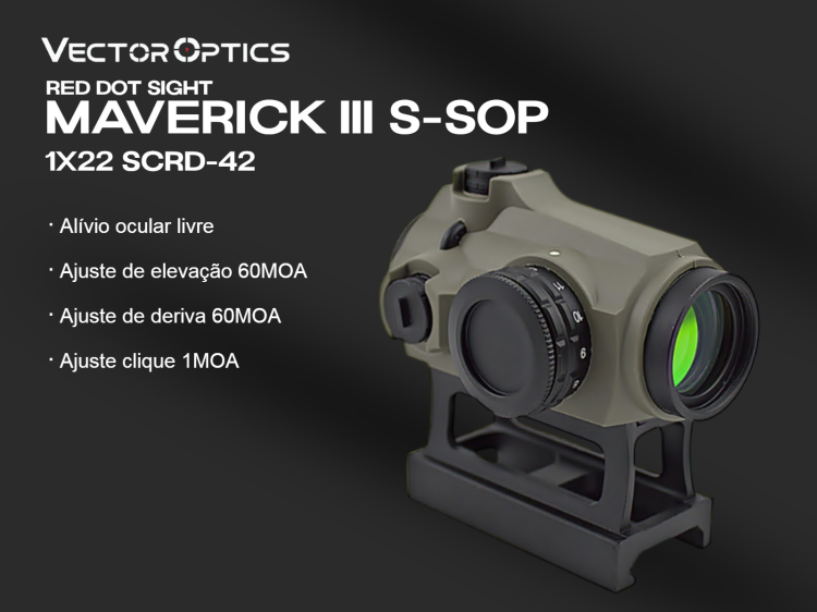 Red Dot ponto vermelho Vectoroptics Maverick-III S-SOP 