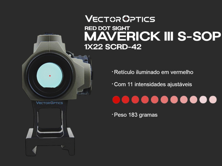 Red Dot ponto vermelho Vectoroptics Maverick-III S-SOP 
