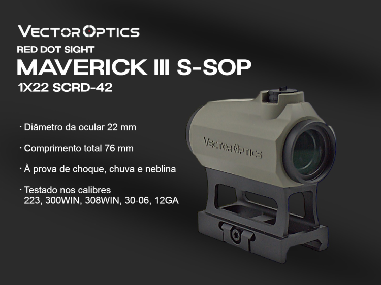 Red Dot ponto vermelho Vectoroptics Maverick-III S-SOP 