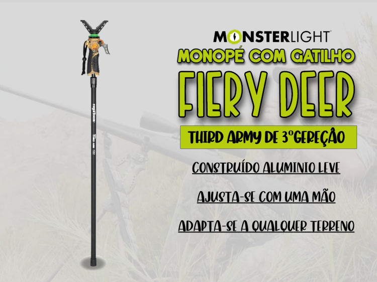 Monopé alto Fierydeer Trigger Stick Geração 4 com gatilho