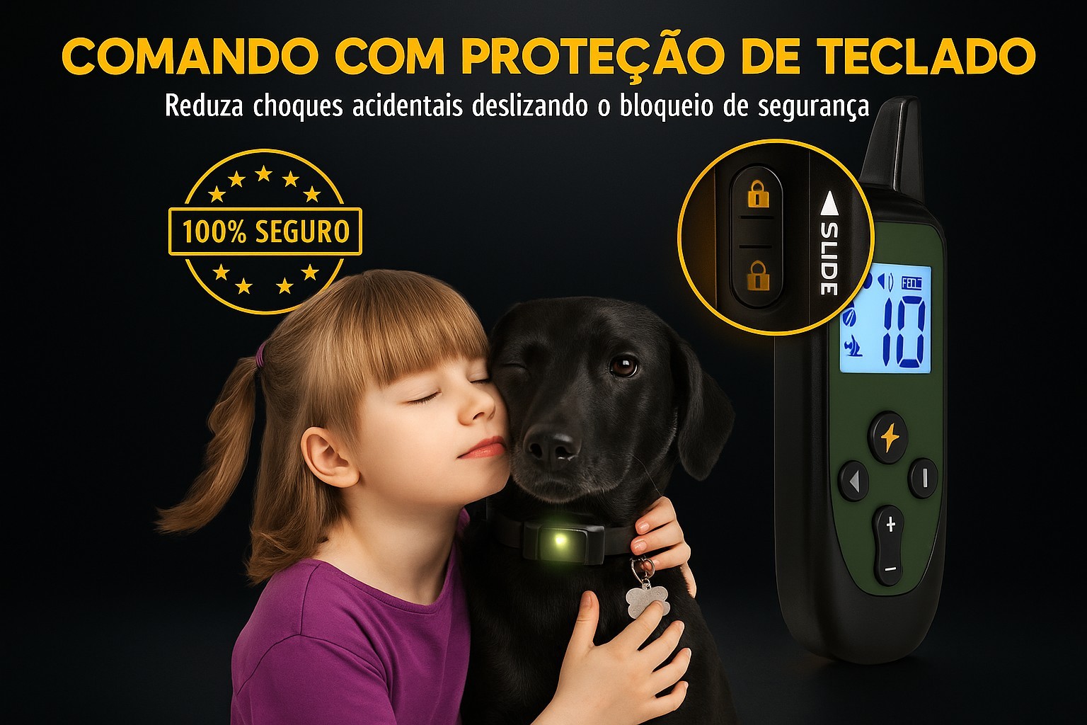 Coleira de adestramento à distância X7 para 1 cão 