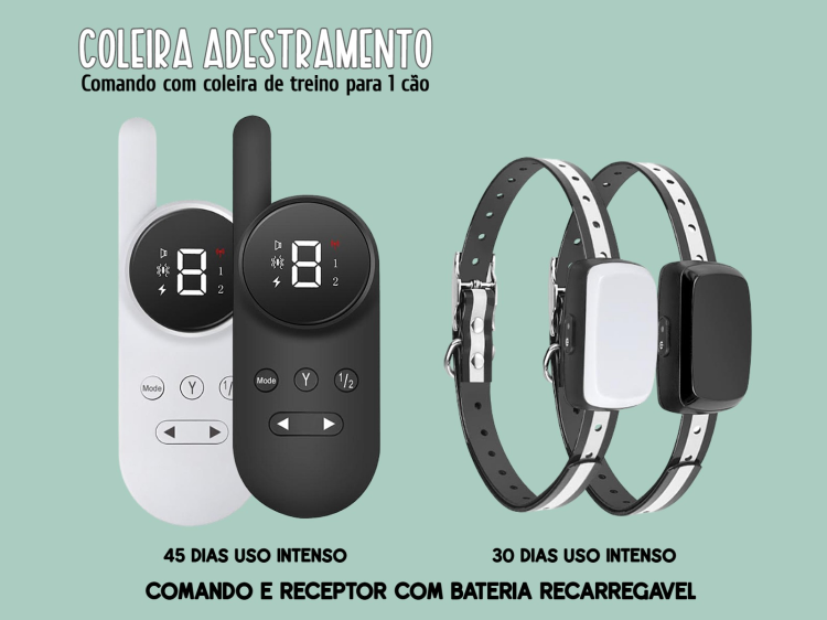 Coleira de adestramento à distância para 1 cão 