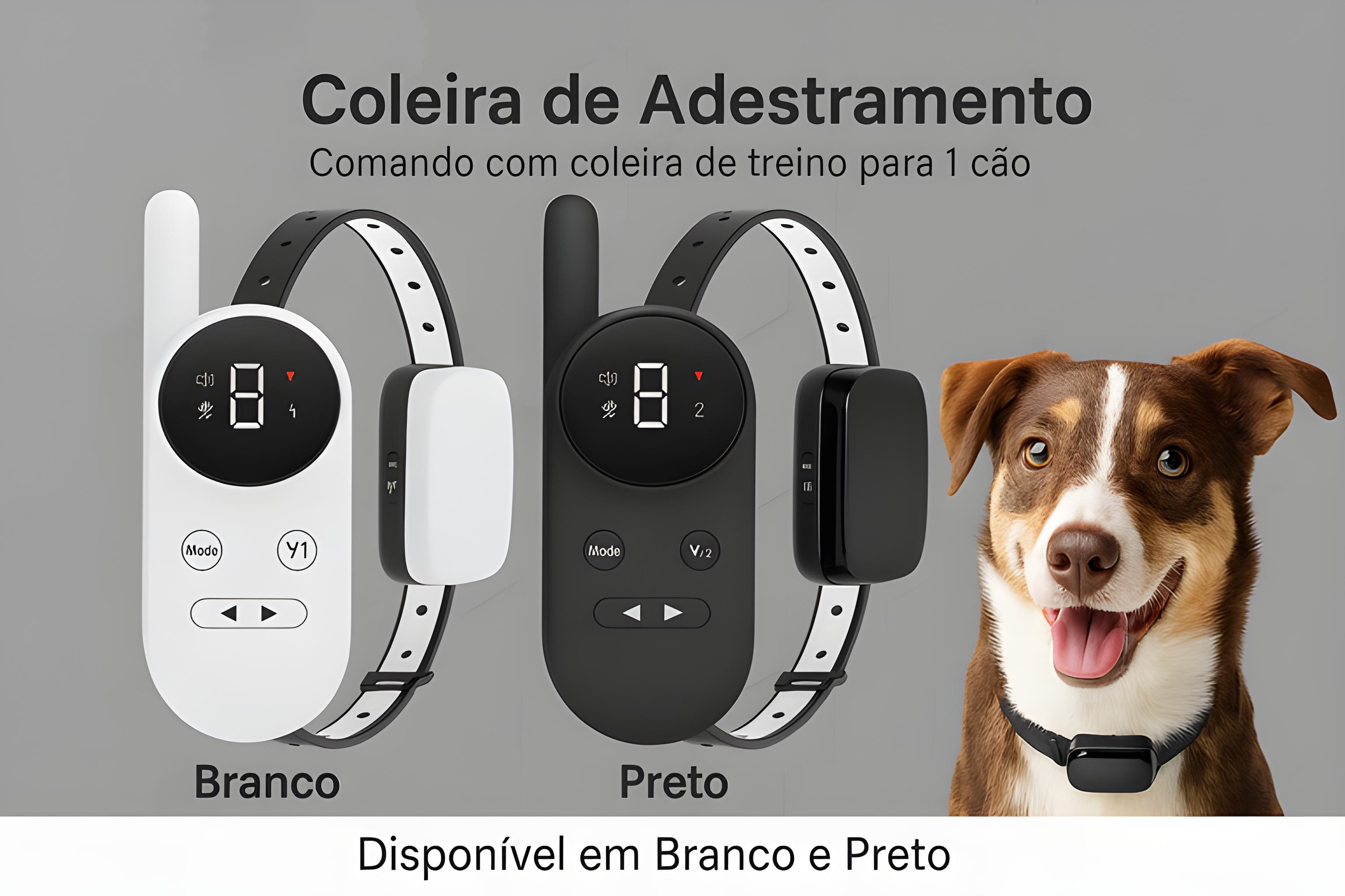 Coleira de adestramento à distância para 1 cão