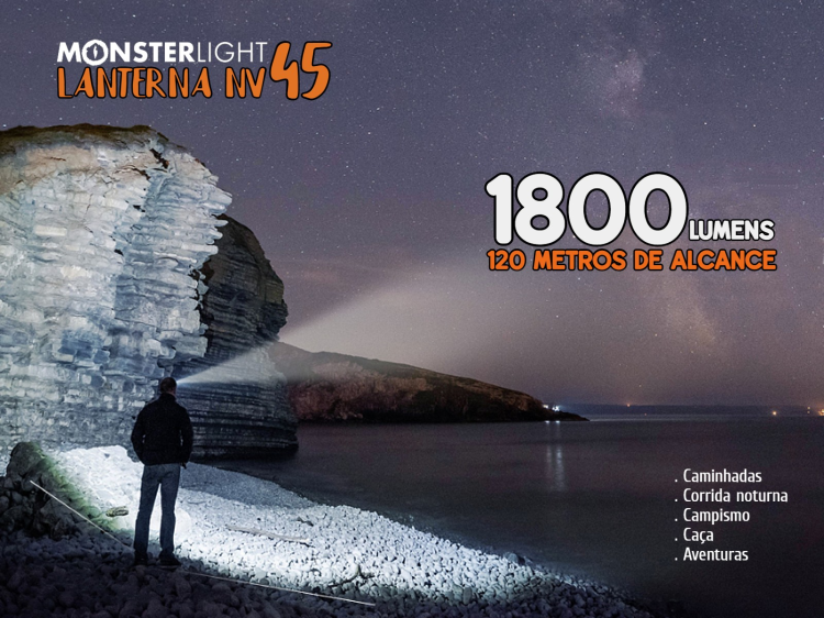 Lanterna Monsterlight NV45 com sensor de movimento 