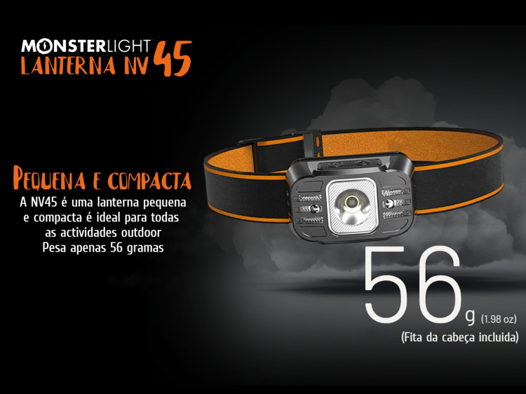 Lanterna Monsterlight NV45 com sensor de movimento 