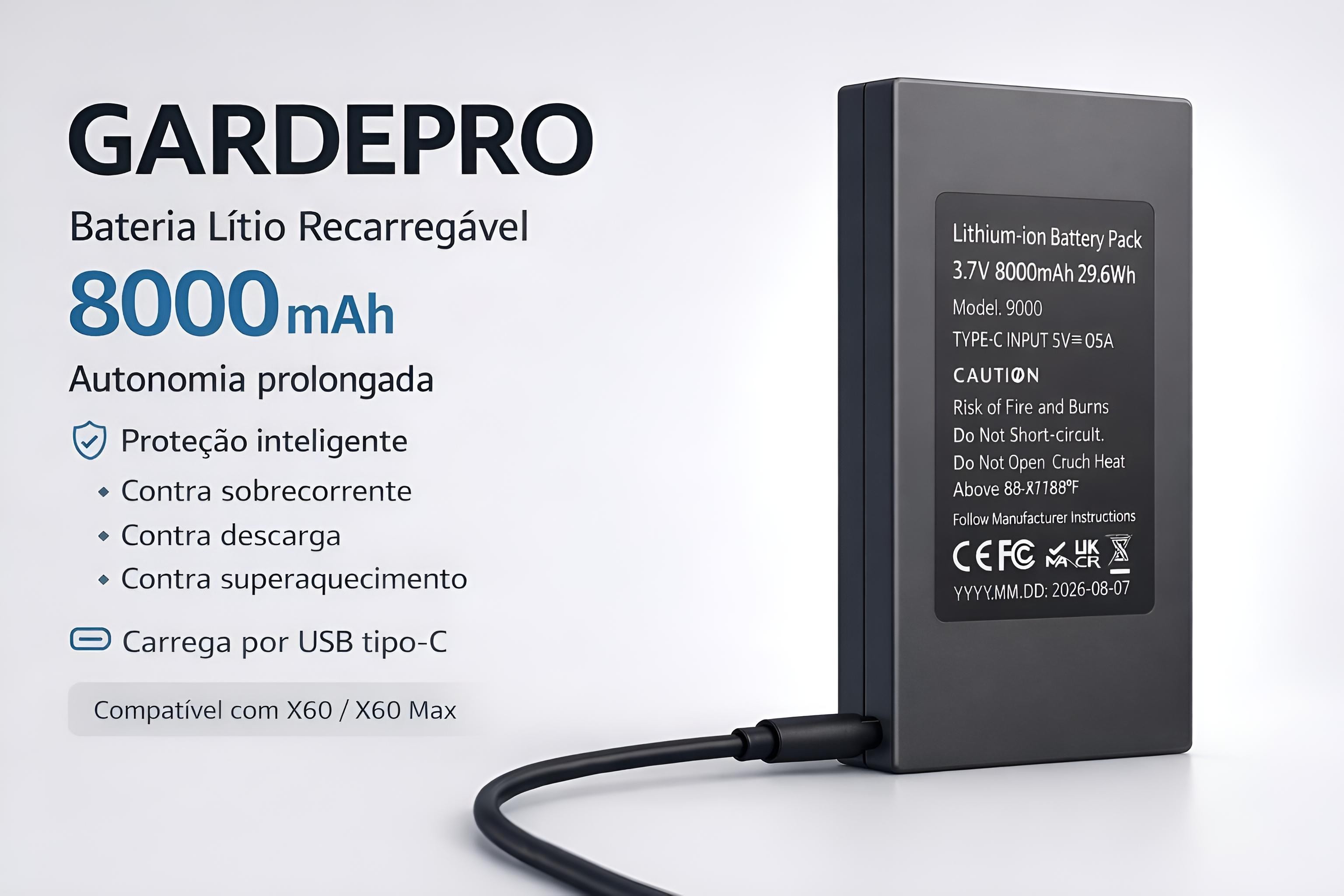 Bateria recarregável para câmeras GardePro