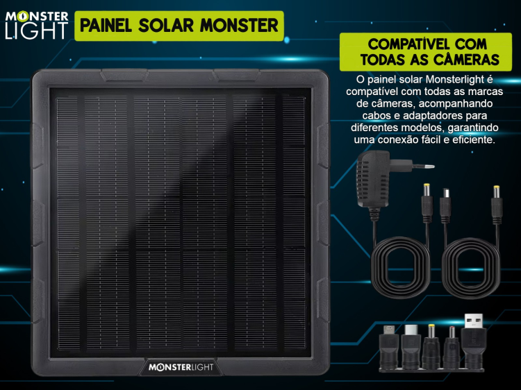 Painel Solar Monsterlight com bateria de lítio 