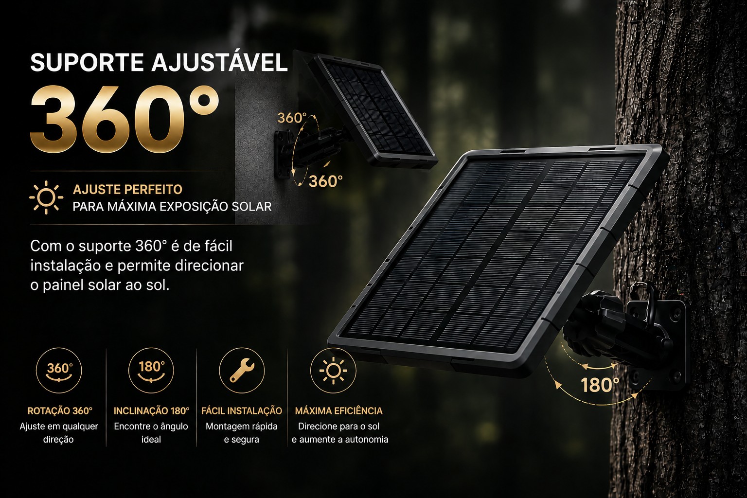 Painel Solar Monsterlight com bateria interna de 7500mAh 