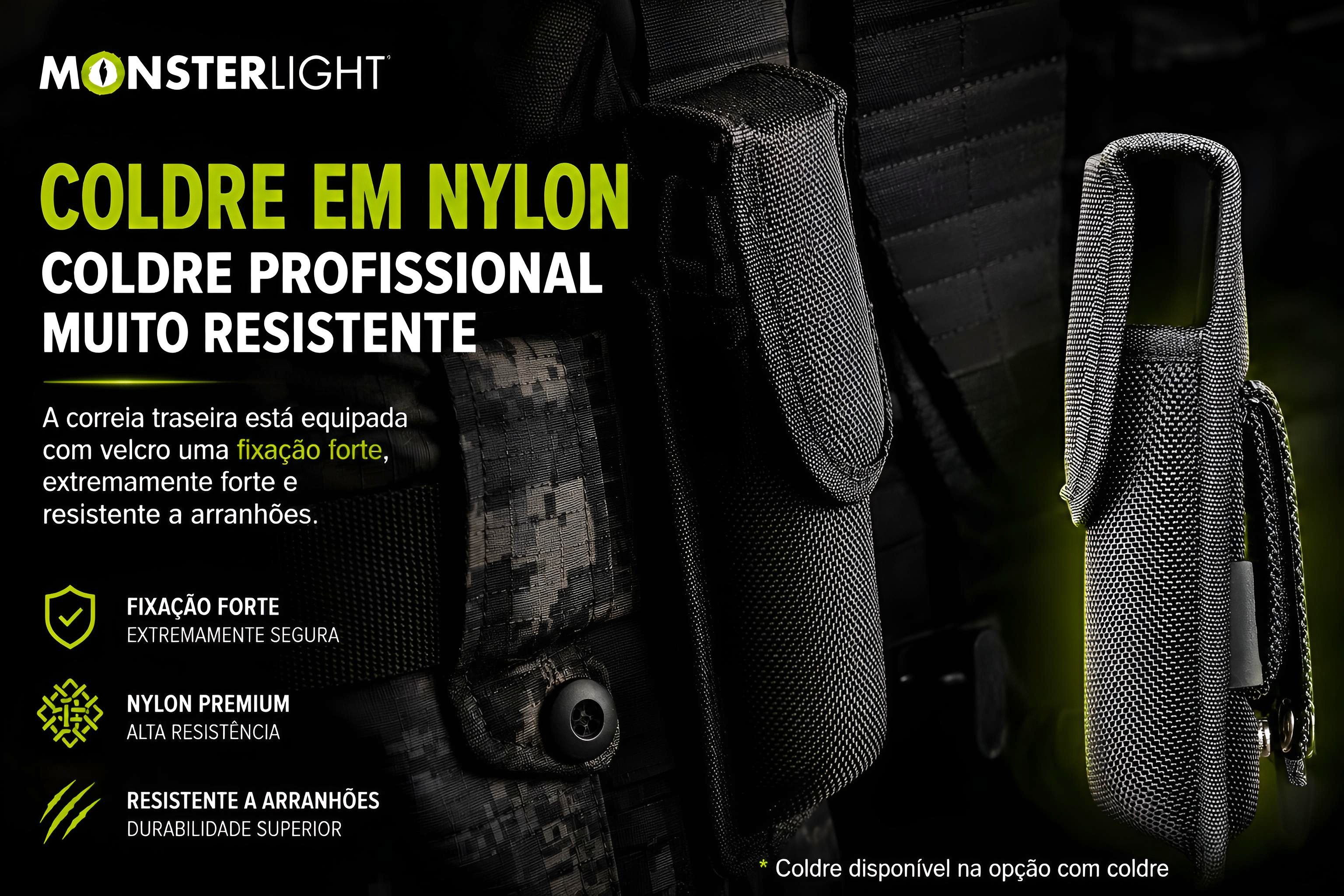 Lanterna tática Monsterlight C16 com bateria recarregável 
