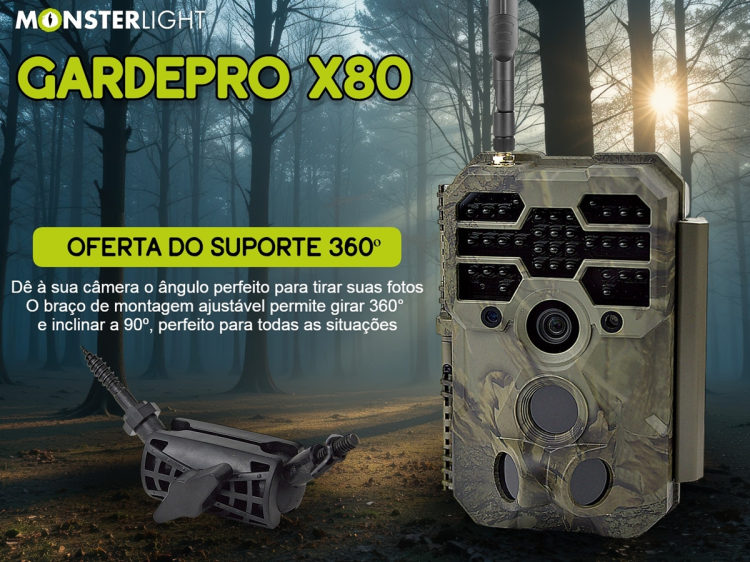 GardePro X80 a nova geração de câmeras com sensor SONY, vídeo 4K, GPS e transmissão em direto 